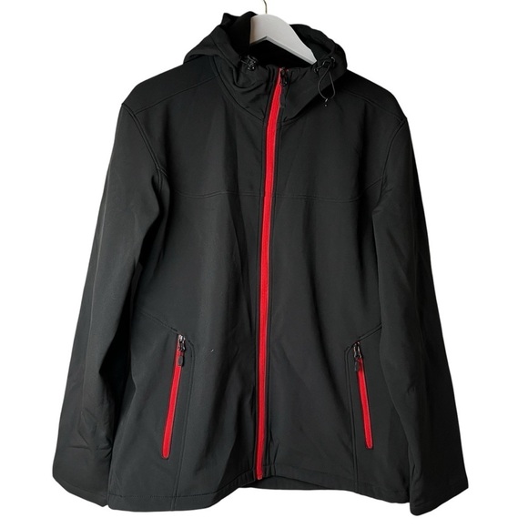 stormtech Other - Stormtech Mens Jacket Full Zip Orbiter Softshell Hoodie Black SZ L Cenex KSH-1